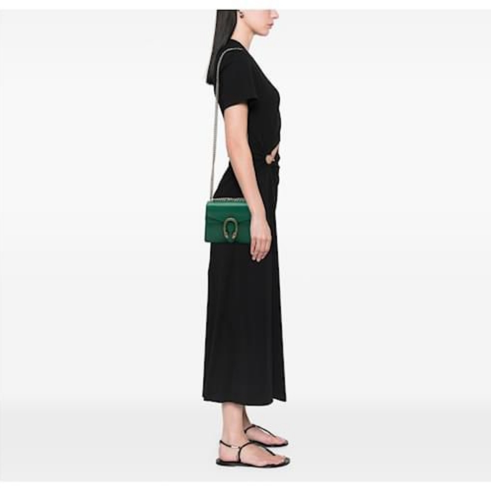 Gucci Small Leather Dionysus Crossbody Bag Green - Picture 5 of 16